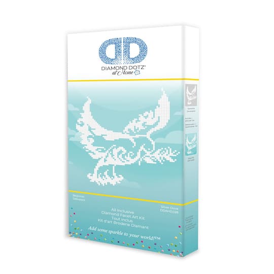 Diamond Dotz® at Home Beginner Silver Dove Diamond Painting Kit